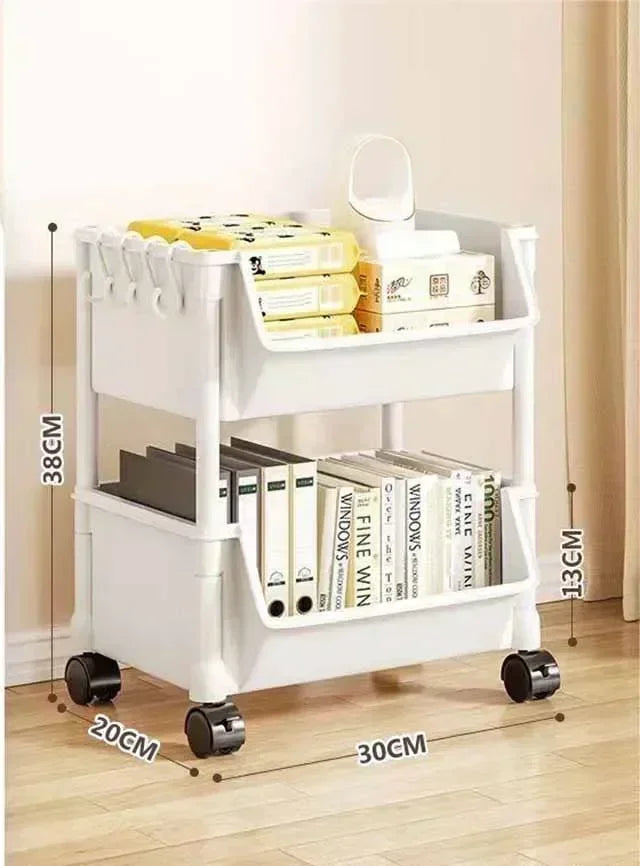 FlexiCart™ 2–5 Tier Rolling Storage Organizer – Slim Space-Saving Cart with Lockable Wheels