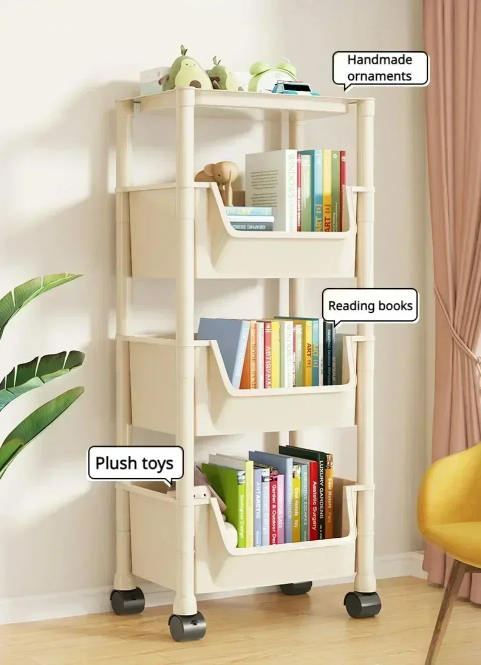 FlexiCart™ 2–5 Tier Rolling Storage Organizer – Slim Space-Saving Cart with Lockable Wheels