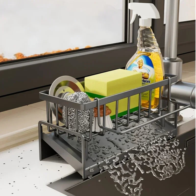 No-Drill Kitchen Sink Organizer & Sponge Holder