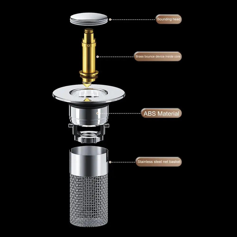 Stainless Steel Universal No-Clog Drain Stopper