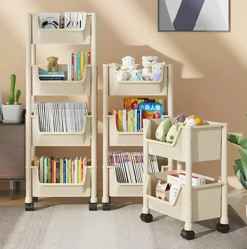 FlexiCart™ 2–5 Tier Rolling Storage Organizer – Slim Space-Saving Cart with Lockable Wheels