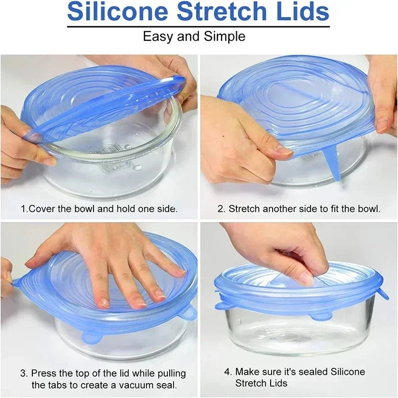 Silicone Stretch Lids – Reusable Universal Food Covers