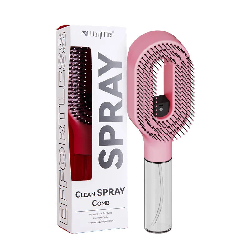 2 in 1 Detangling hair Brush with Water Mist Spray