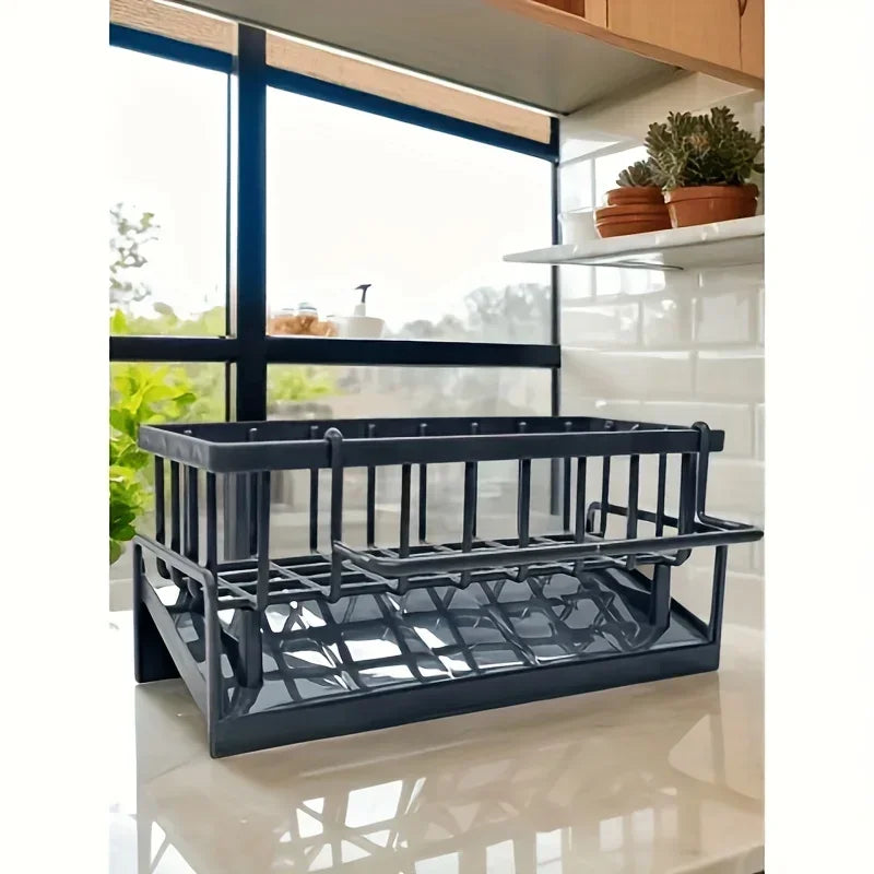 No-Drill Kitchen Sink Organizer & Sponge Holder