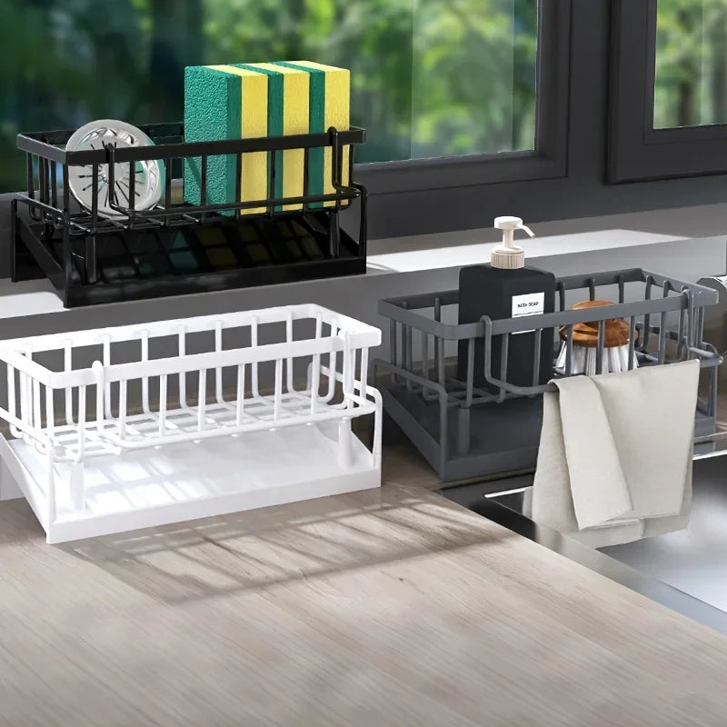 No-Drill Kitchen Sink Organizer & Sponge Holder