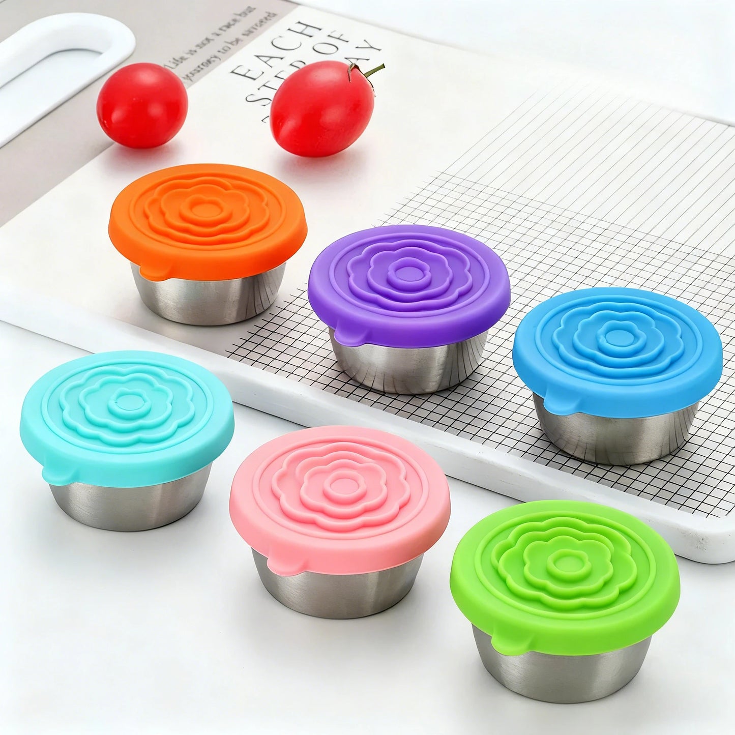 LeakLock Stainless Steel Meal Prep Containers (6-Pack)