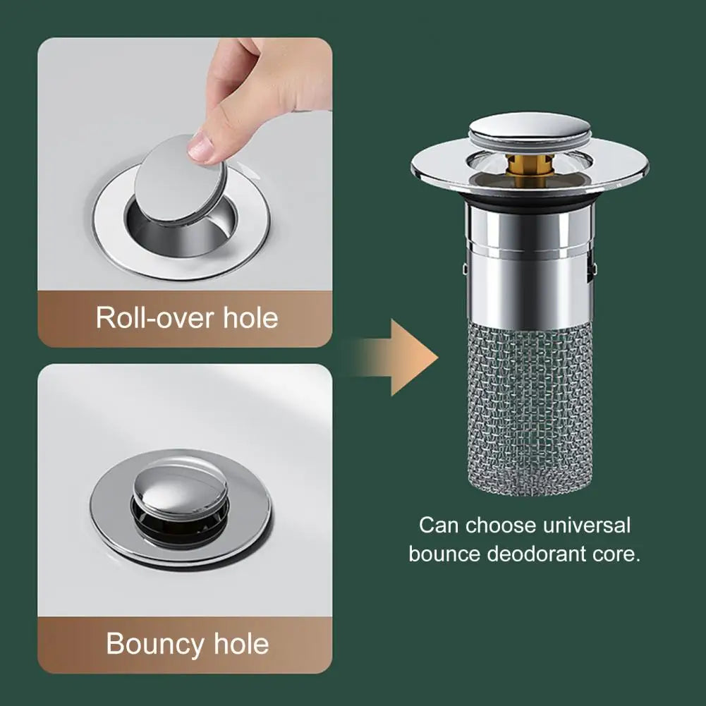 Stainless Steel Universal No-Clog Drain Stopper