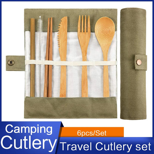 Eco-friendly Travel Cutlery Set with Case