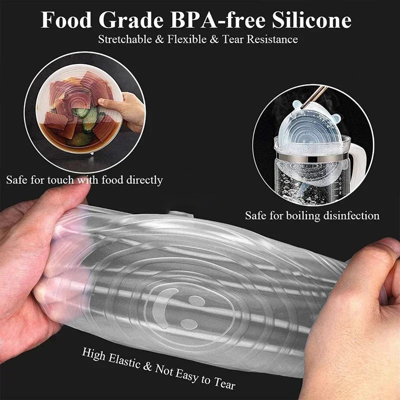 Silicone Stretch Lids – Reusable Universal Food Covers
