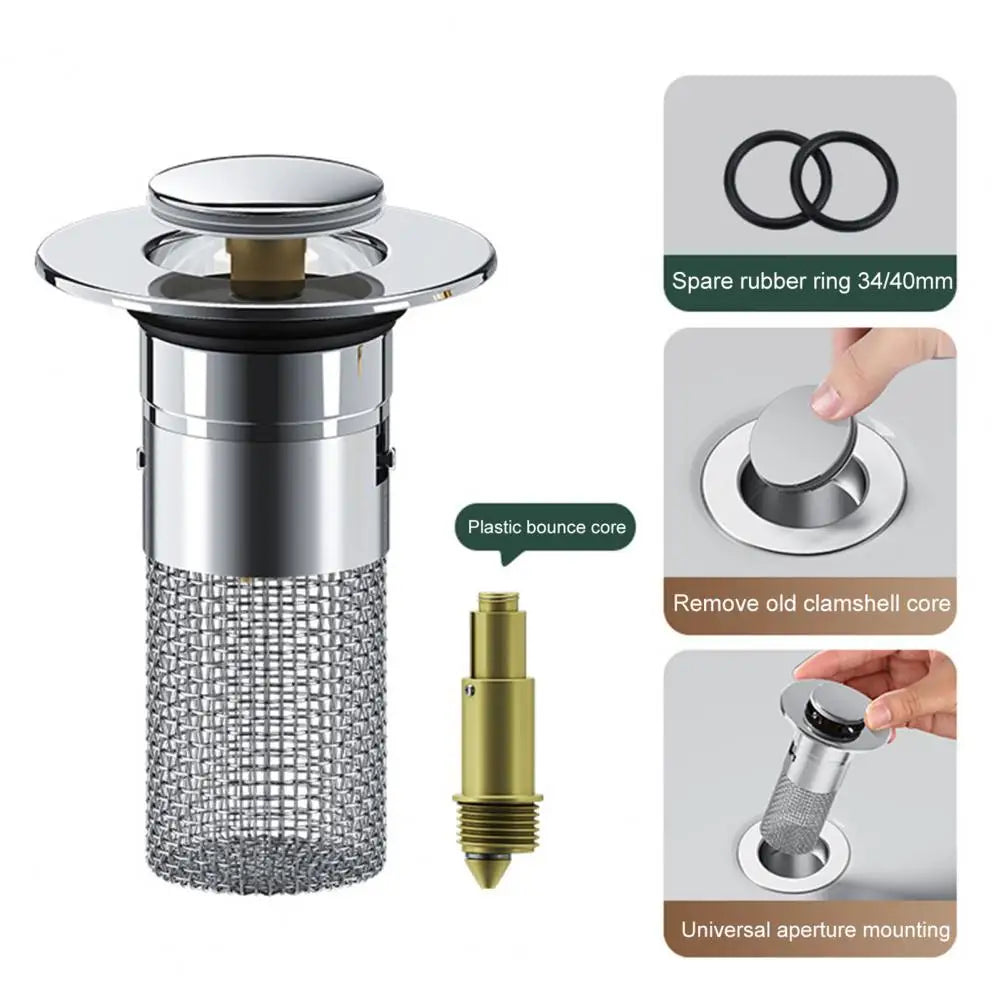 Stainless Steel Universal No-Clog Drain Stopper
