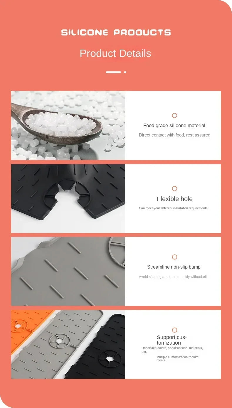 Silicone Sink Splash Guard Mat