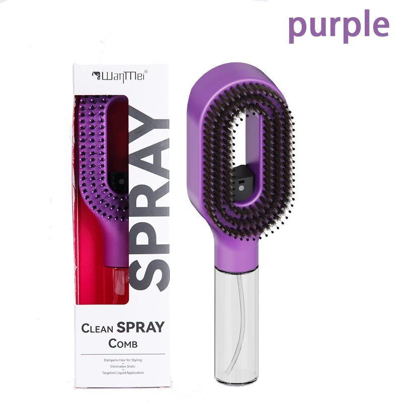 2 in 1 Detangling hair Brush with Water Mist Spray