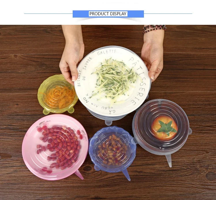 Silicone Stretch Lids – Reusable Universal Food Covers