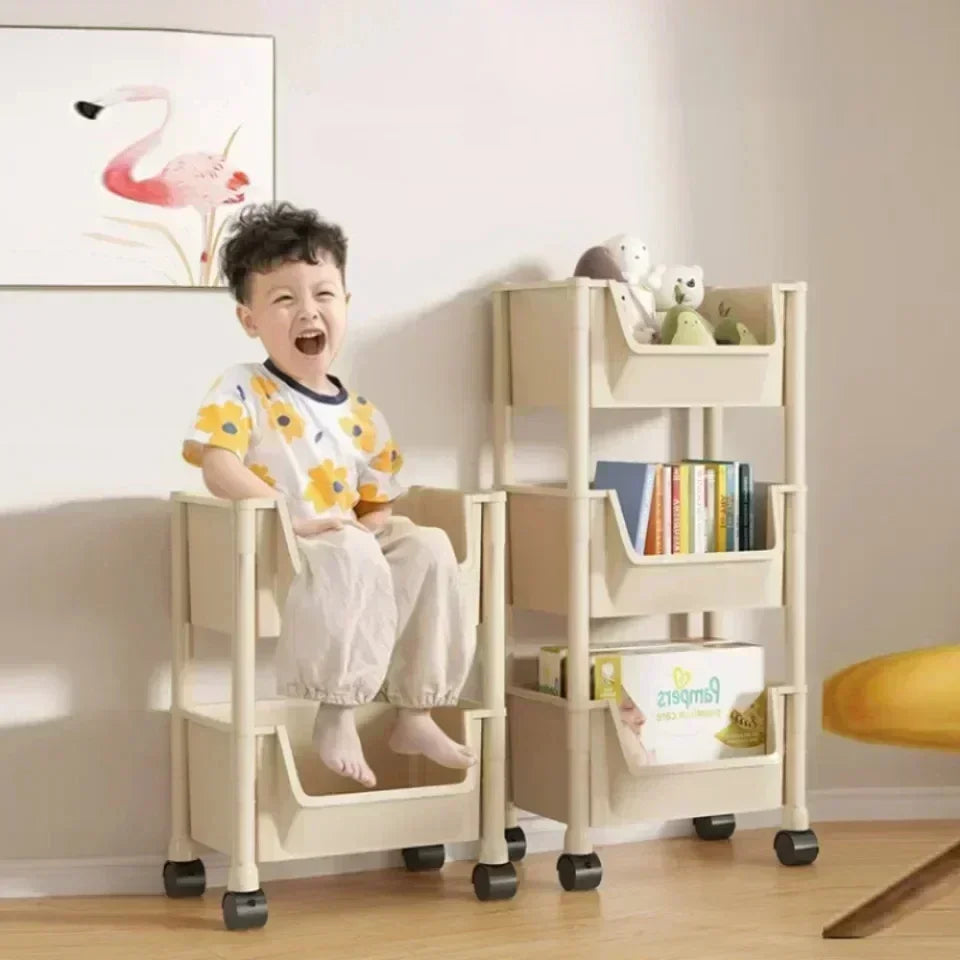 FlexiCart™ 2–5 Tier Rolling Storage Organizer – Slim Space-Saving Cart with Lockable Wheels