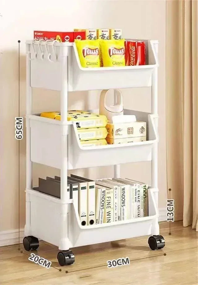 FlexiCart™ 2–5 Tier Rolling Storage Organizer – Slim Space-Saving Cart with Lockable Wheels
