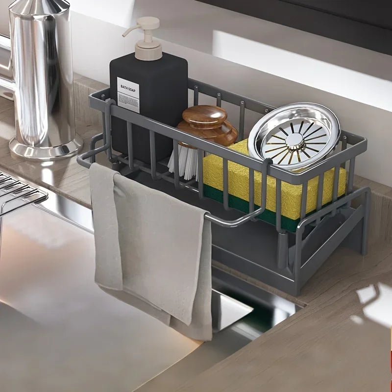 No-Drill Kitchen Sink Organizer & Sponge Holder