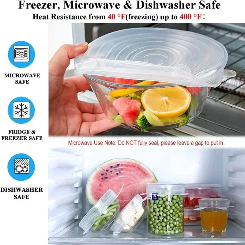 Silicone Stretch Lids – Reusable Universal Food Covers